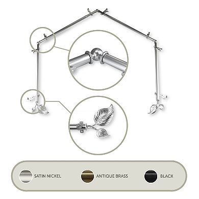 Rod Desyne Ivy 4 Sided Bay Window Curtain Rod - 28''-48"