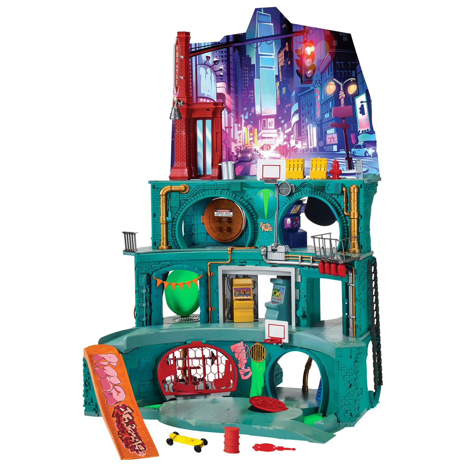 ninja turtle city sewer lair playset