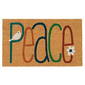 Lush Decor Natura ''Peace'' Indoor/Outdoor Coir Doormat