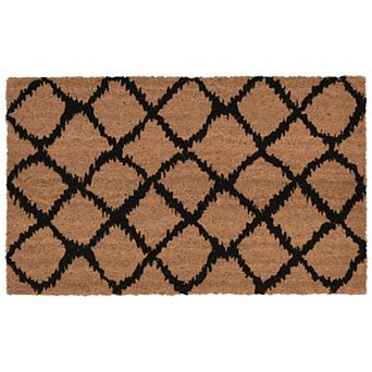 Liora Manne Natura Ikat Lattice Indoor Outdoor Coir Doormat - 18'' x 30''