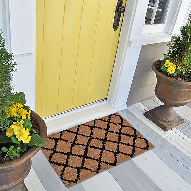 Liora Manne Natura Ikat Lattice Indoor Outdoor Coir Doormat - 18'' x 30''
