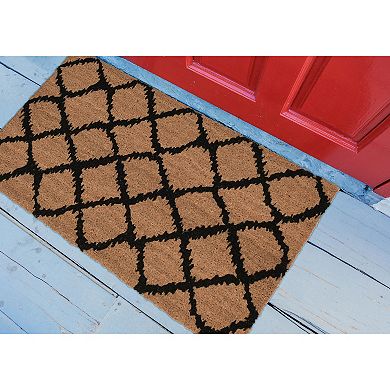 Liora Manne Natura Ikat Lattice Indoor Outdoor Coir Doormat - 18'' x 30''