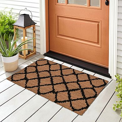 Liora Manne Natura Ikat Lattice Indoor Outdoor Coir Doormat - 18'' x 30''