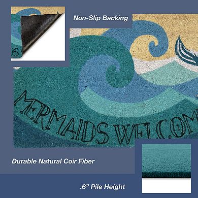 Liora Manne Natura ''Mermaids Welcome'' Indoor Outdoor Coir Doormat