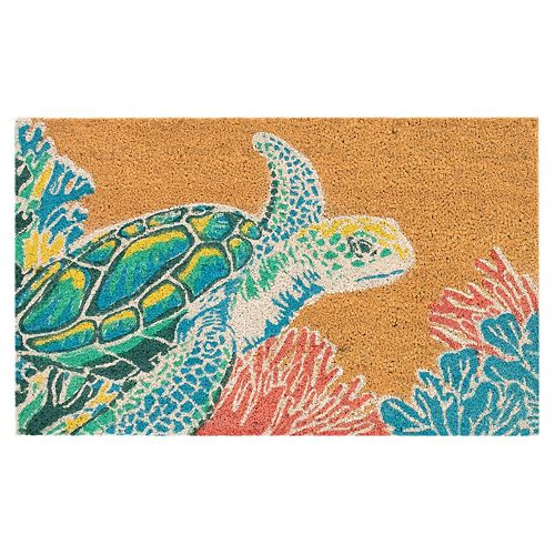 Liora Manne Natura Sea Turtle Indoor Outdoor Coir Doormat