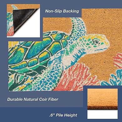 Liora Manne Natura Sea Turtle Indoor/Outdoor Coir Doormat