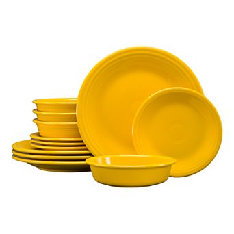 Fiesta Classic Rim 12 pc Dinnerware Set, Service for 4