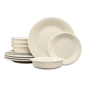 Fiesta Classic Rim 12 pc Dinnerware Set, Service for 4