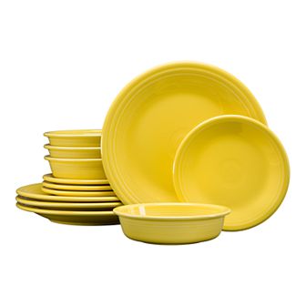 Fiesta Classic Rim 12 pc Dinnerware Set, Service for 4