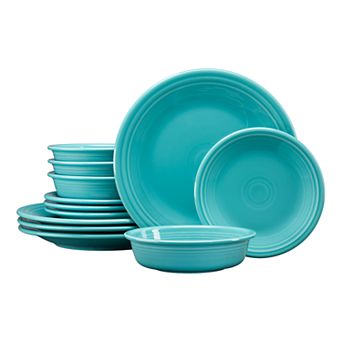 Fiesta Classic Rim 12 pc Dinnerware Set, Service for 4