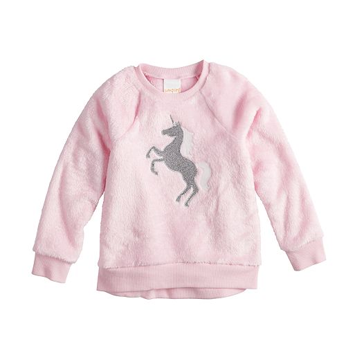 Toddler Girl Jumping Beans® Plush Graphic Pullover Sweater