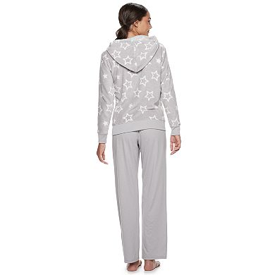 Juniors' SO® Plush Hoodie & Pants Pajama Set