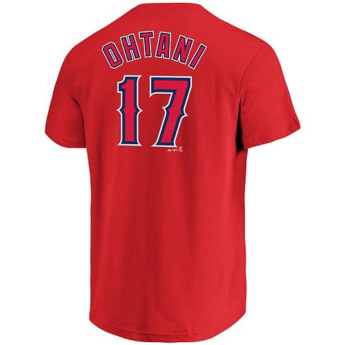 Men's Majestic Los Angeles Angels of Anaheim Shohei Ohtani Name and ...