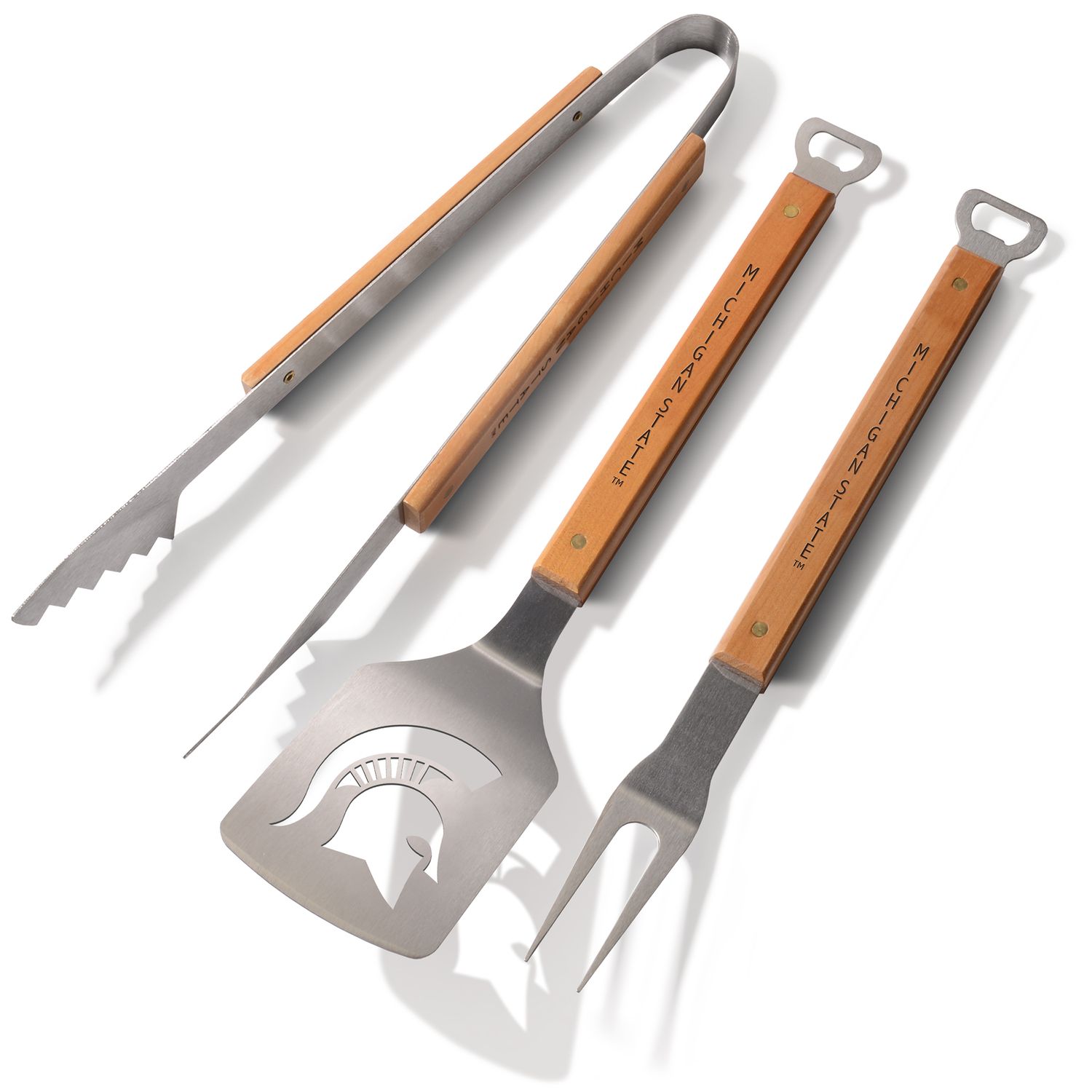 Michigan State Spartans Classic Series 3-Piece Grill Tongs, Spatula & Fork BBQ Set