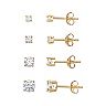 PRIMROSE Sterling Silver Cubic Zirconia Graduated Stud Earring Set