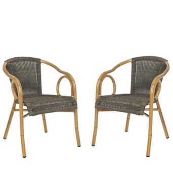 Safavieh Dagny Indoor / Outdoor Stacking Arm Chair 2 pc Set