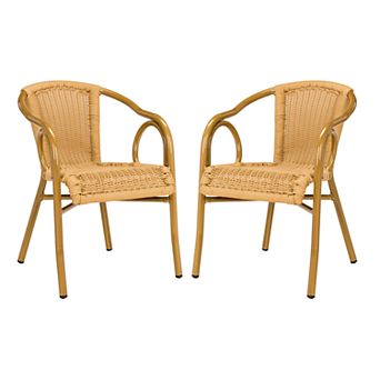 Safavieh Dagny Indoor / Outdoor Stacking Arm Chair 2 pc Set