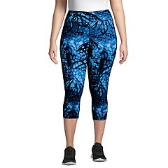 Just My Size Women's Plus Bling Tab Stretch Capri Pants 