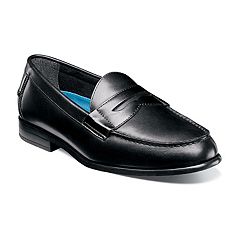 Black Men's Genuine Leather Loafer Shoes, Size: 7-9