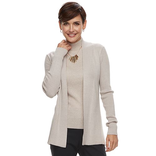 Women's Dana Buchman Ribbed Cardigan Sweater