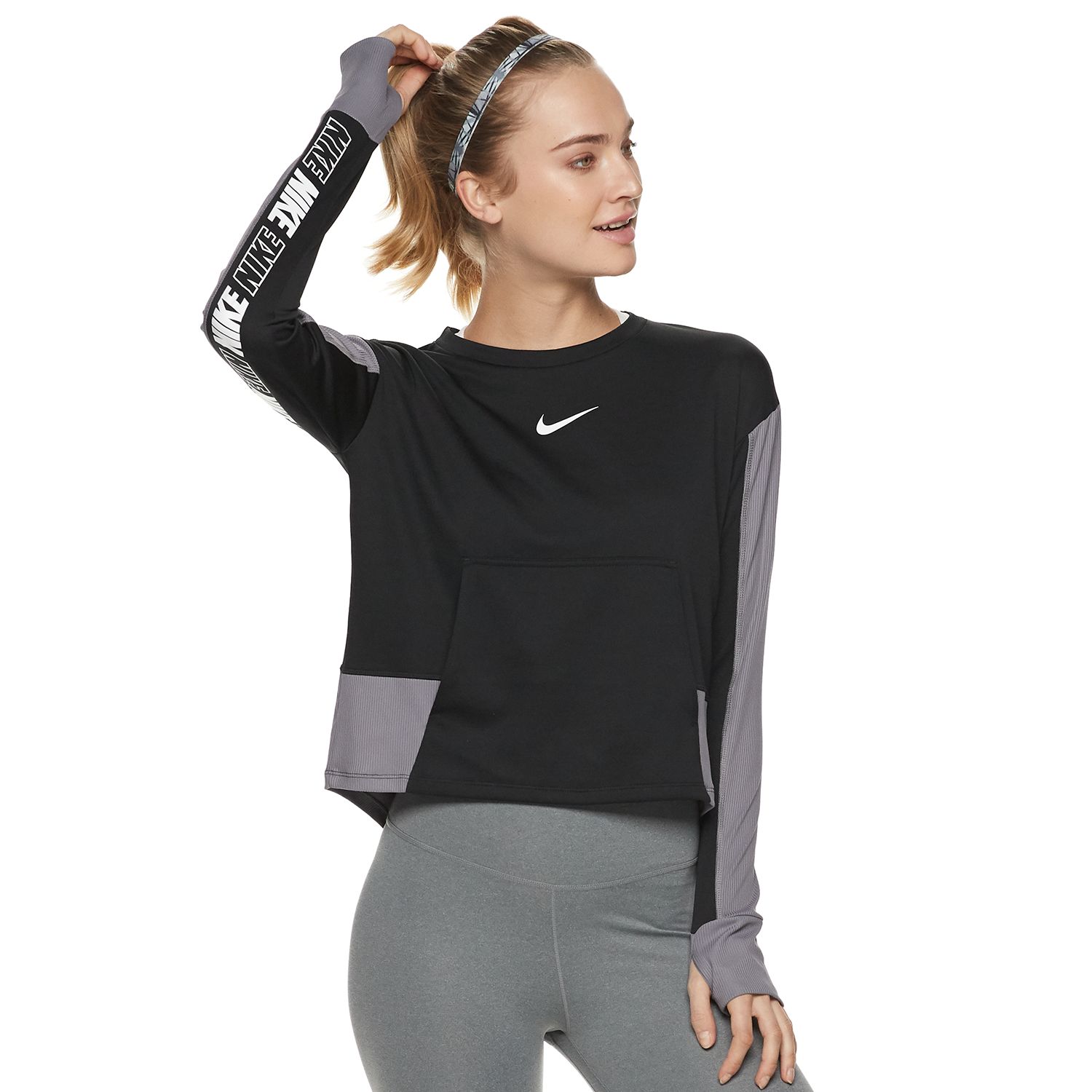 nike sport distort fleece crew