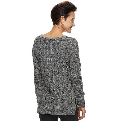 Women's Dana Buchman Mixed-Stitch Scoopneck Sweater