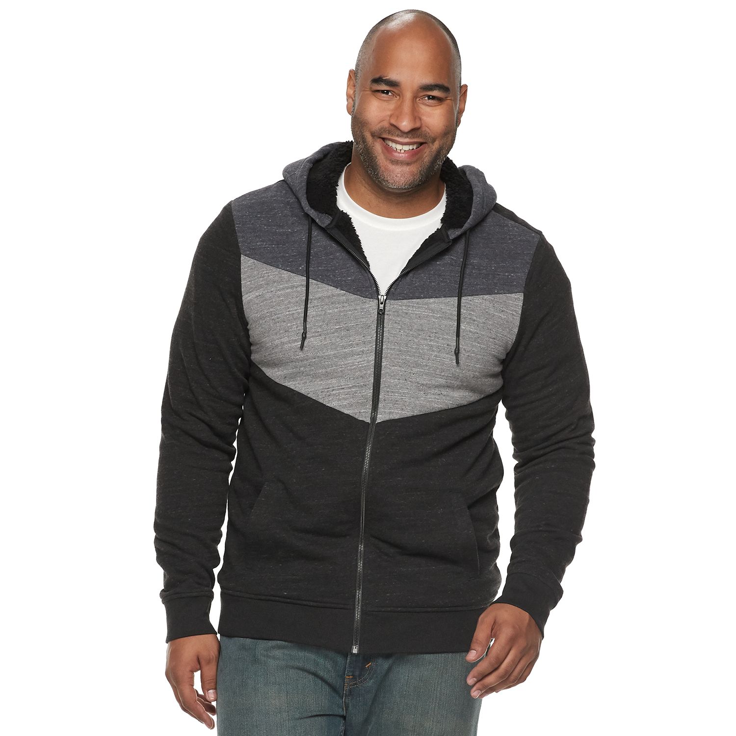 big and tall sherpa lined hoodie