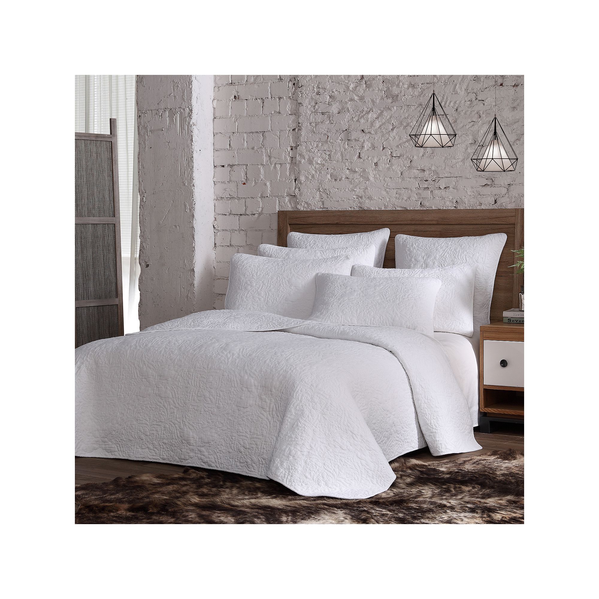 Estate Collection Savannah Quilt Set, White