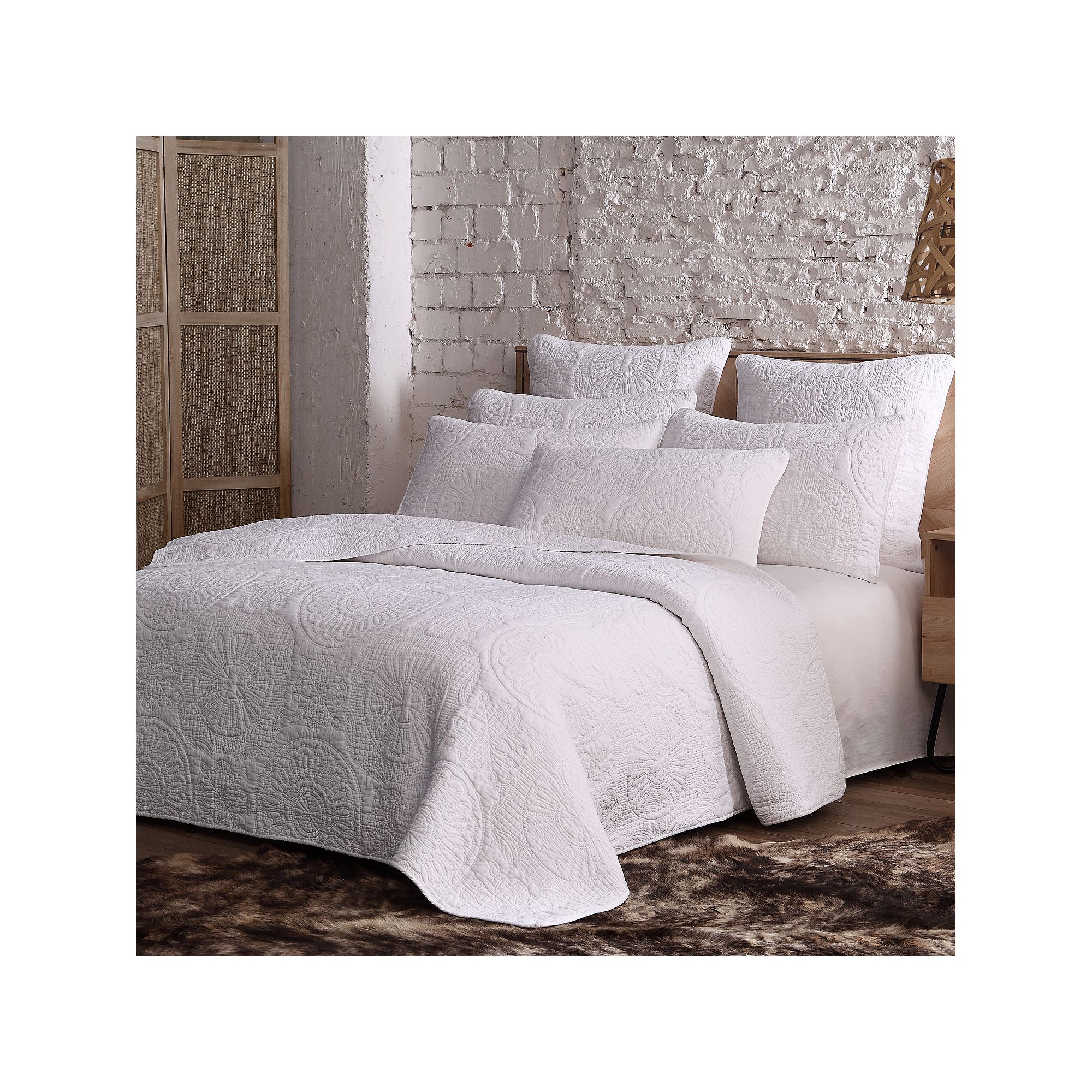 Estate Collection Avani Quilt Set, White