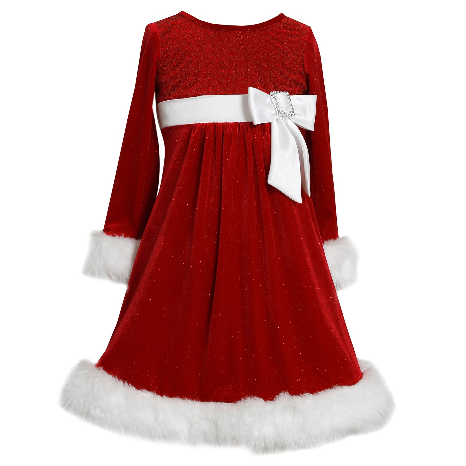 girl in santa dress