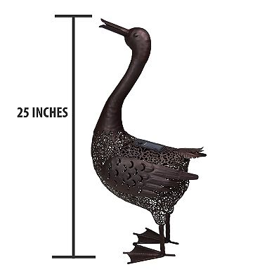 25-in. Solar Powered LED Duck Garden Decor