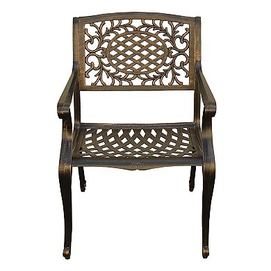 Ornate Bronze Finish Indoor / Outdoor Dining Chair