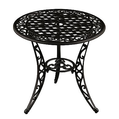 Ornate Indoor / Outdoor Chair & Bistro Table 3-piece Set