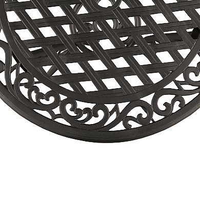 Ornate Indoor / Outdoor Chair & Bistro Table 3-piece Set