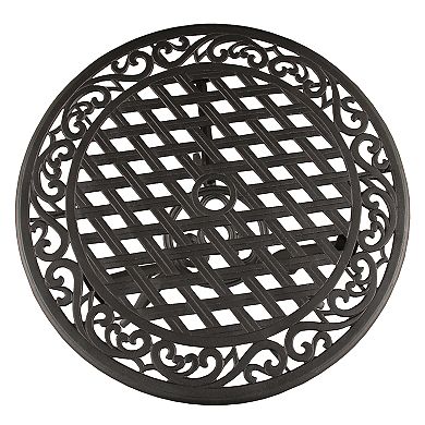 Ornate Indoor / Outdoor Chair & Bistro Table 3-piece Set