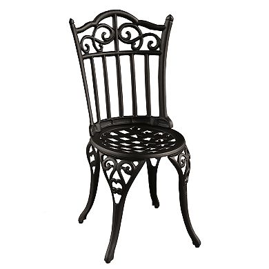 Ornate Indoor / Outdoor Chair & Bistro Table 3-piece Set