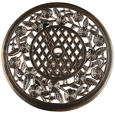 Ornate Rose Indoor / Outdoor Chair & Bistro Table 3-piece Set