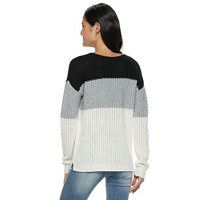 Juniors' SO® Cable-Knit Sweater