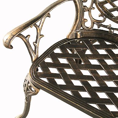 Traditional Ornate Indoor / Outdoor Loveseat Bench