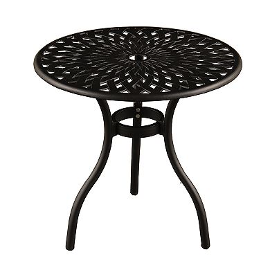 Contemporary Lattice Indoor / Outdoor Chair & Bistro Table 3-piece Set  