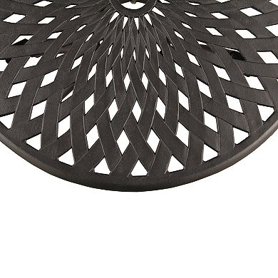 Contemporary Lattice Indoor / Outdoor Chair & Bistro Table 3-piece Set