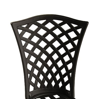 Contemporary Lattice Indoor / Outdoor Chair & Bistro Table 3-piece Set