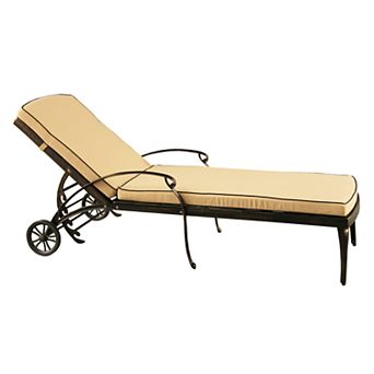 Indoor / Outdoor Rolling Adjustable Chaise Lounge Chair