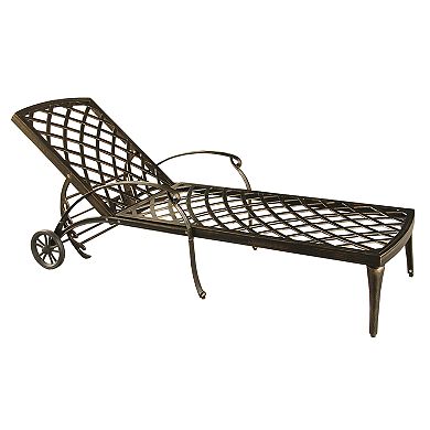 Indoor / Outdoor Rolling Adjustable Chaise Lounge Chair 