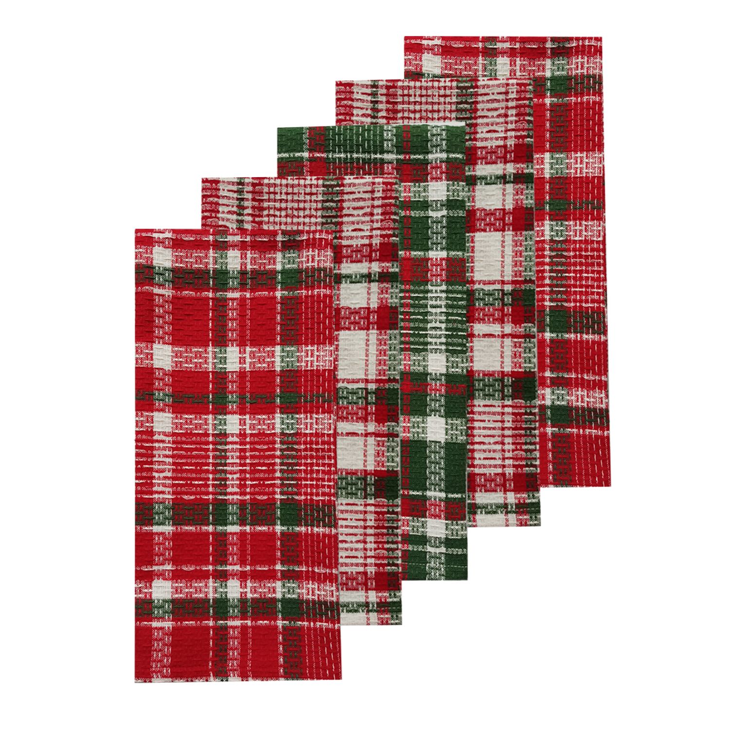 plaid kitchen towels