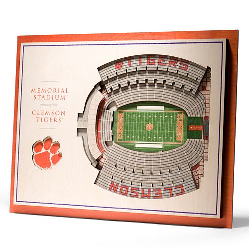 Clemson Tigers 3d Stadium Wall Art