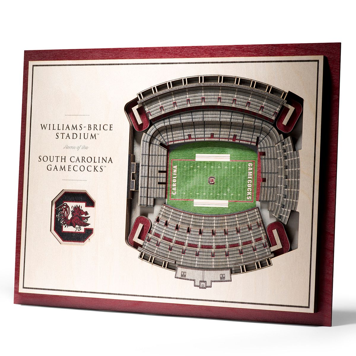 South Carolina Gamecocks 3D Stadium Wall Art