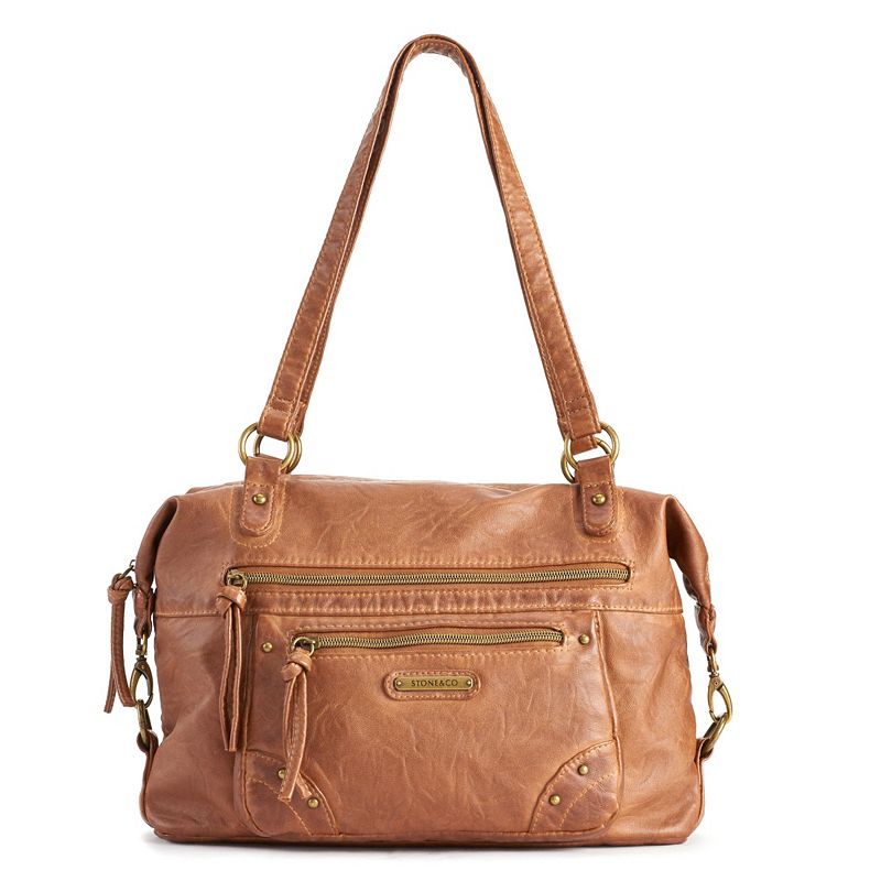 Stone & Co. Smokey Mountain Satchel, Brown Over