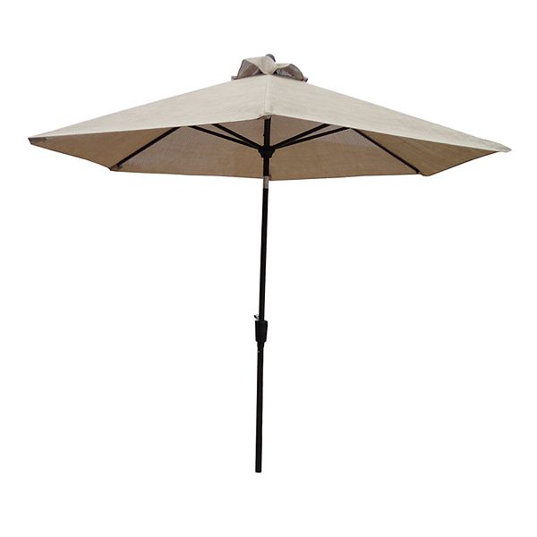 Bali 8 Ft Vented Push Tilt Crank Patio Umbrella