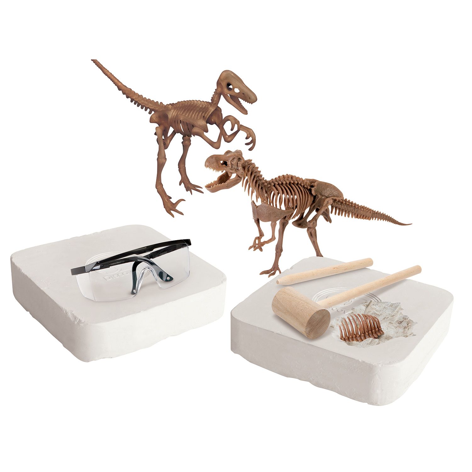 dinosaur toy skeleton fossil excavation
